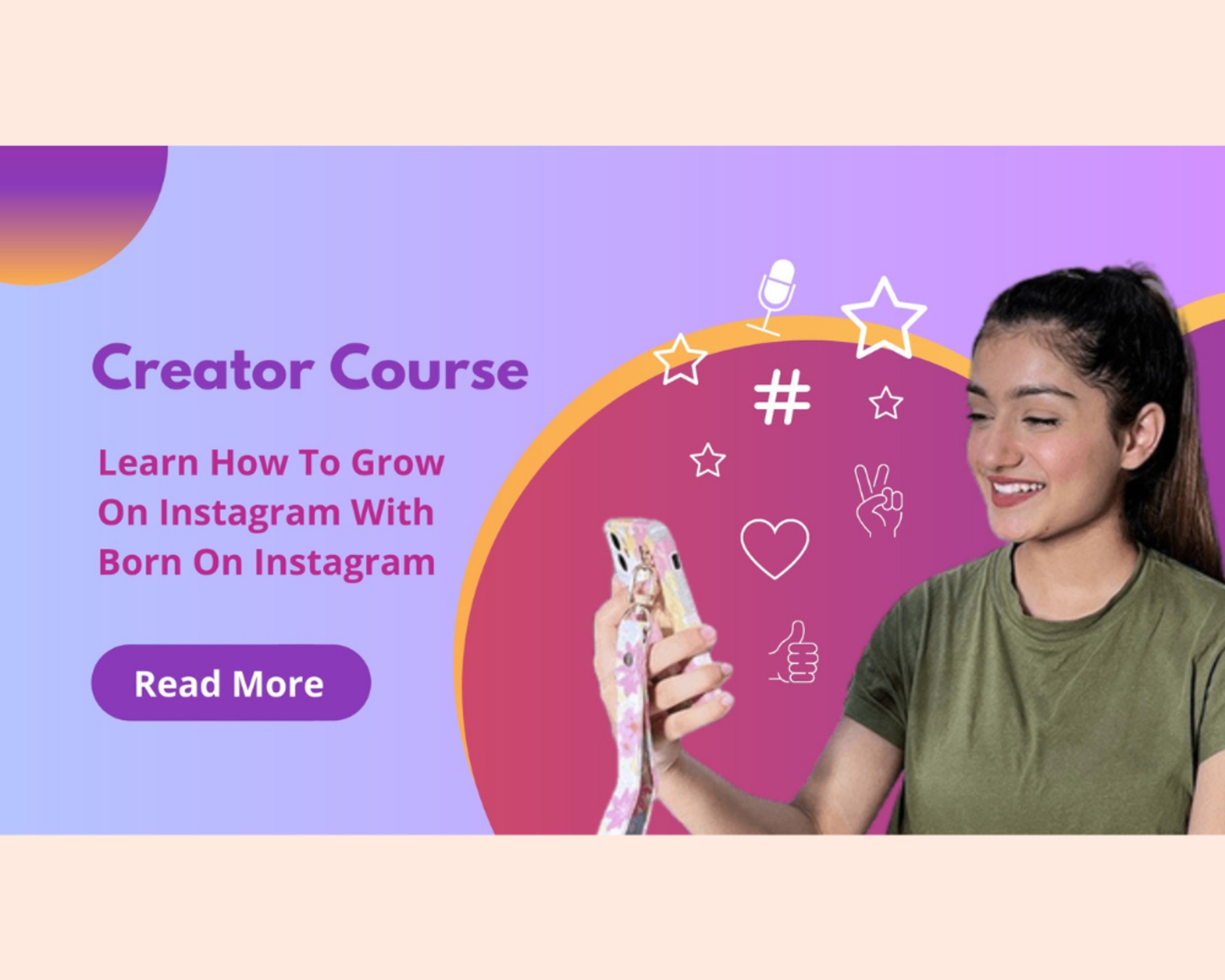 Learn How To Grow On Instagram With Born On Instagram Creator Course image